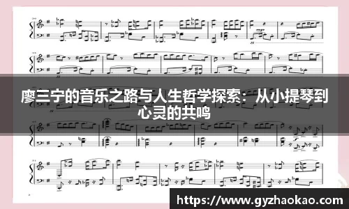 廖三宁的音乐之路与人生哲学探索：从小提琴到心灵的共鸣