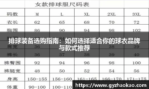 排球装备选购指南：如何选择适合你的球衣品牌与款式推荐