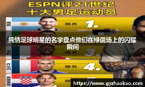 纯情足球明星的名字盘点他们在绿茵场上的闪耀瞬间